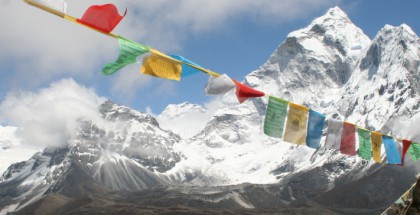 Prayer flags for those lost on Everest and in Nepal